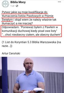 Kościół Mocy o Biblii Mocy